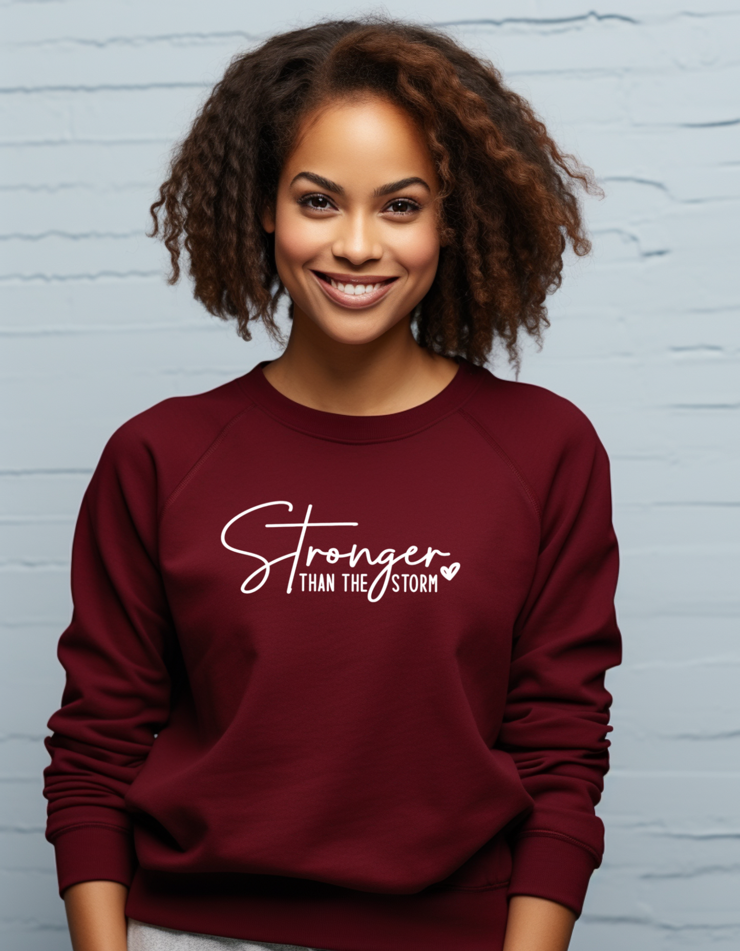 Stronger Than The Storm Heart Sweater