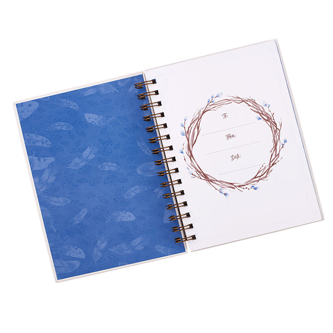 He Will Cover You With His Feathers Spiral-bound Journal