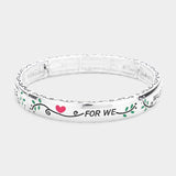 2 Corinthians 5:7 Message Metal Stretch Bracelet
