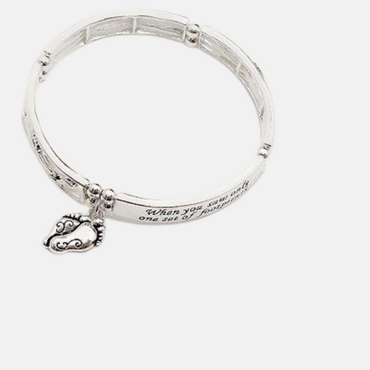 Follow the Footprints Stretch Bracelet