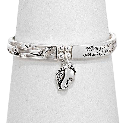 Follow the Footprints Stretch Bracelet