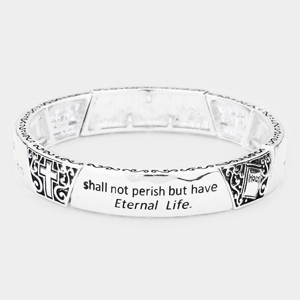 John 3:16 Metal Stretch Bracelet