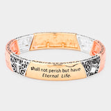 John 3:16 Metal Stretch Bracelet