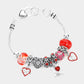 Infinity Heart I Love Mom Message Charm Multi Bead Bracelet