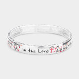 Proverbs 3:5 Message Metal Stretch Bracelet