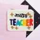 Amazing Teacher Message Seed Beaded Mini Pouch Bag