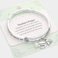 Teacher's Prayer ABC Book Pearl Charm Message Stretch Bracelet